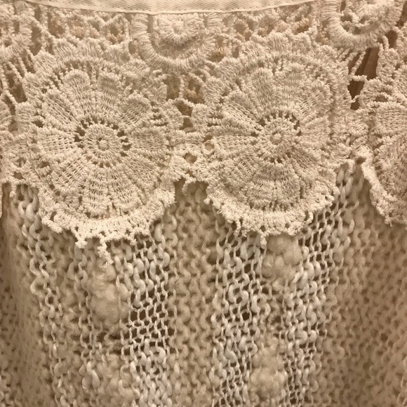 NWT Free People Aurora Crochet Knit Dress medium cream white ivory - Picture 4 of 9